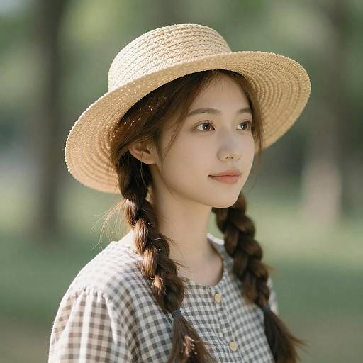 Serene Woman in Nature's Embrace