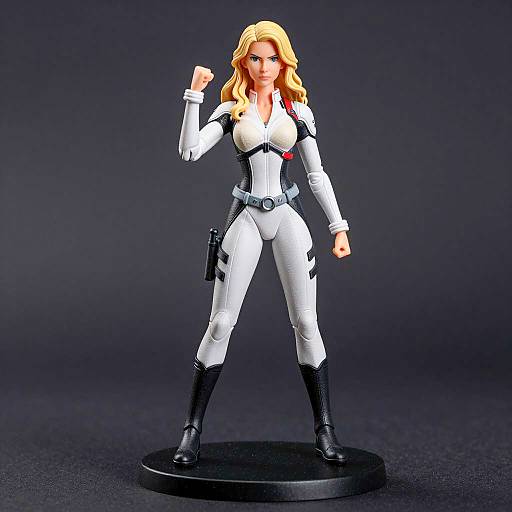 Realistic Female Superhero Figurine Portrait