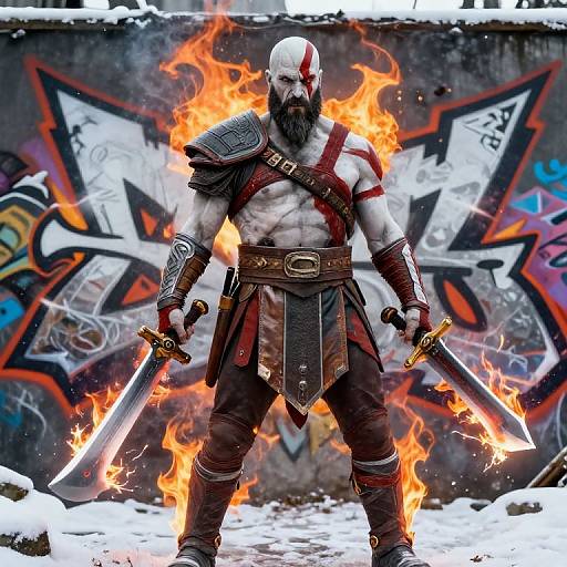 Kratos as Spawn in Fiery Winter