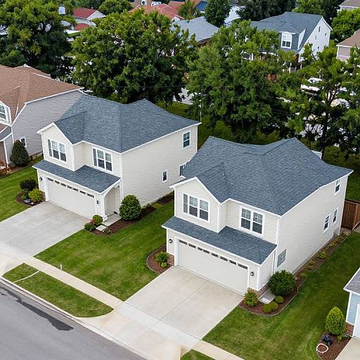 Aerial View of Suburban Homes