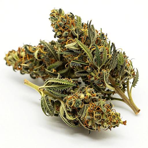 Close-up of Dried Green Cannabis Buds