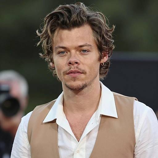 Young Man in White Shirt and Tan Vest