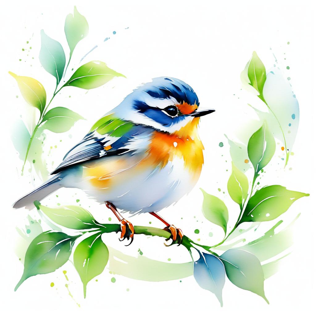 Serene Bird Painting Symbolizing Hope