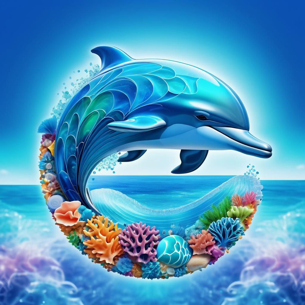 AI Dolphin Brain with Eco-Friendly Elements