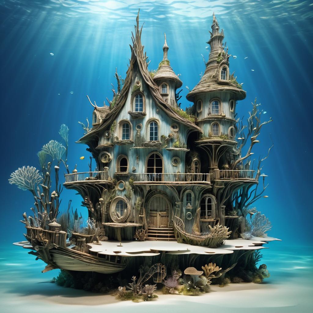 Surreal Underwater Driftwood House Design