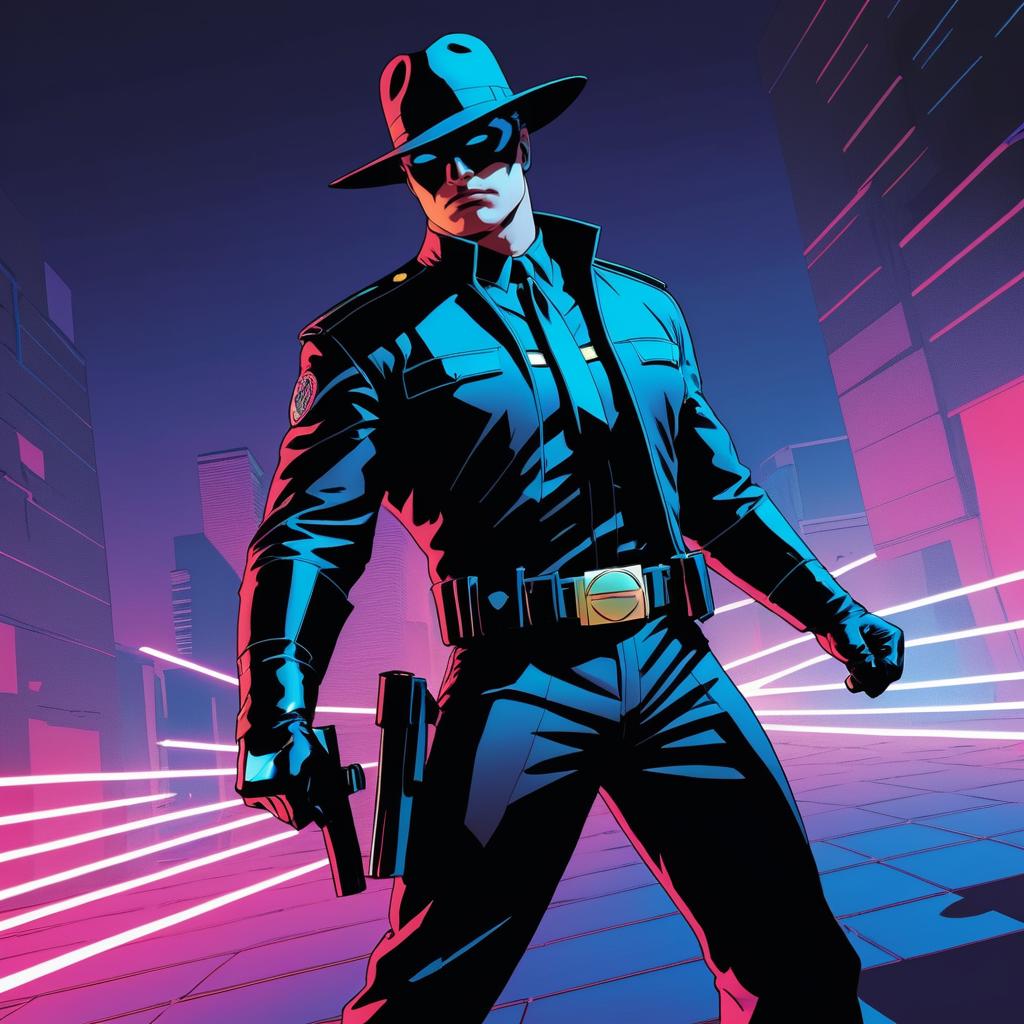 Dynamic DC Comic Beat Cop Inspired by Zorro