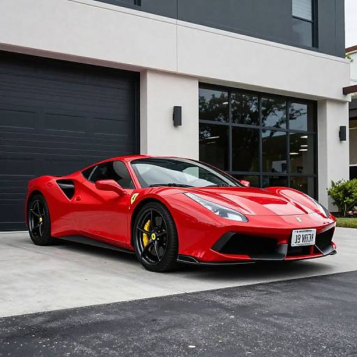 Red Ferrari 488 GTB with Novitec Mods
