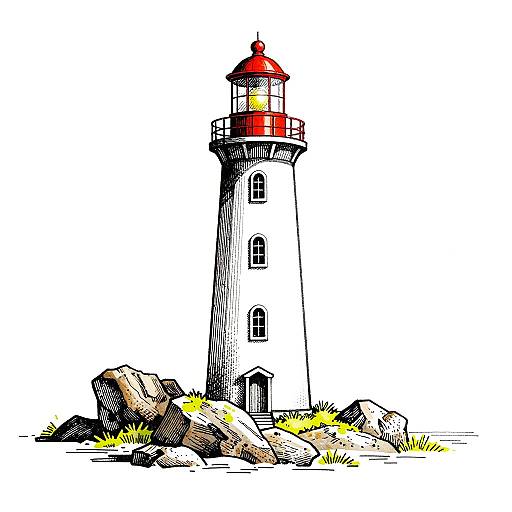 Minimalistic Lighthouse Illustration