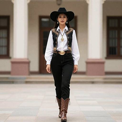 Western Chic Traditional Woman Portrait