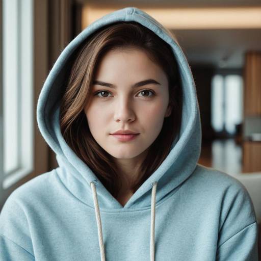 Cozy Indoor Portrait of Young Woman