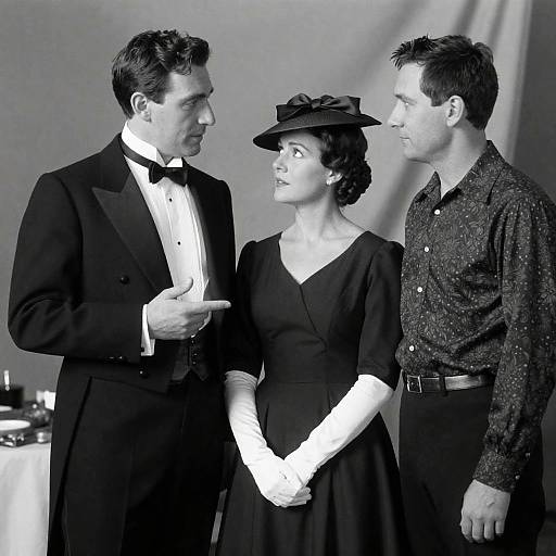 Dramatic Black and White Group Portrait