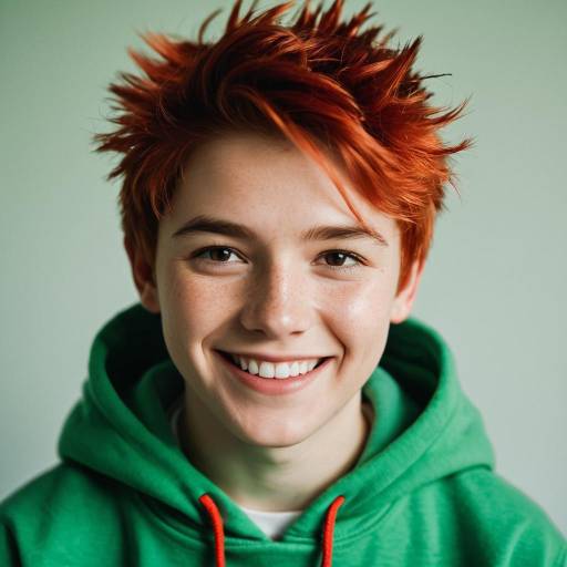 Cinematic Portrait of Playful Teenage Boy
