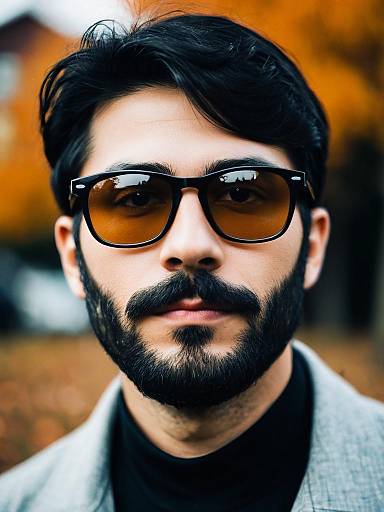 Man with Beard Wearing Sunglasses