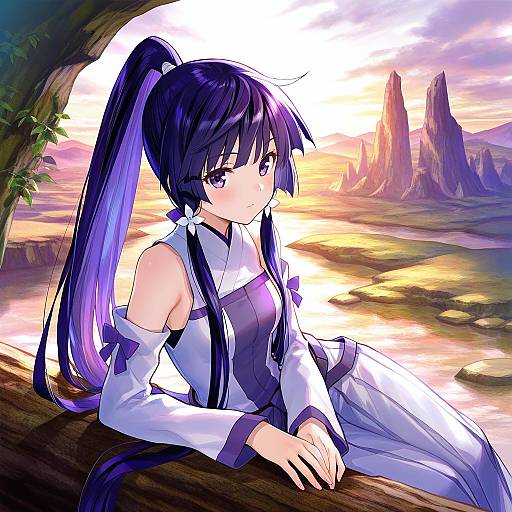 Illustration of Akatsuki (log horizon), log horizon in the style of Fuzichoco