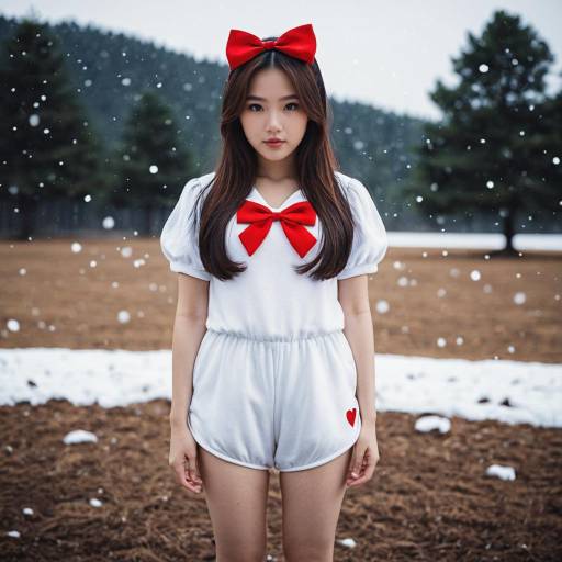 Realistic Snow White Onesie Costume Portrait