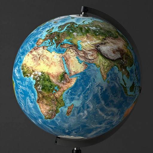 Realistic Earth Globe with Topography
