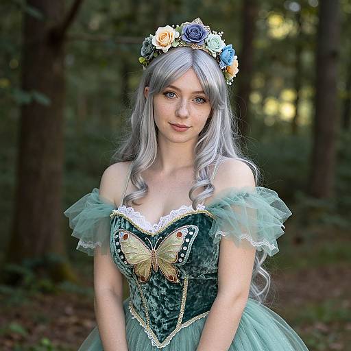 Whimsical Fairy-Tale Bridesmaid Portrait