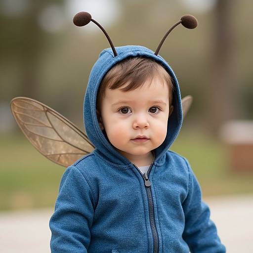 Realistic Infant with Insect Wings