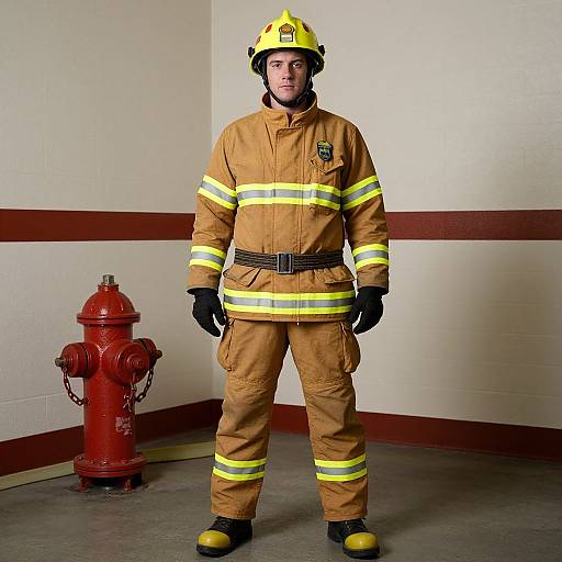 Firefighters in Costume with Equipment