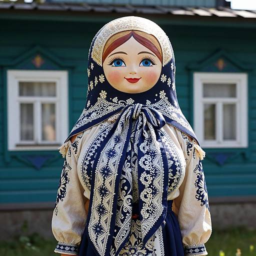 Cinematic Russian Matryoshka Portrait