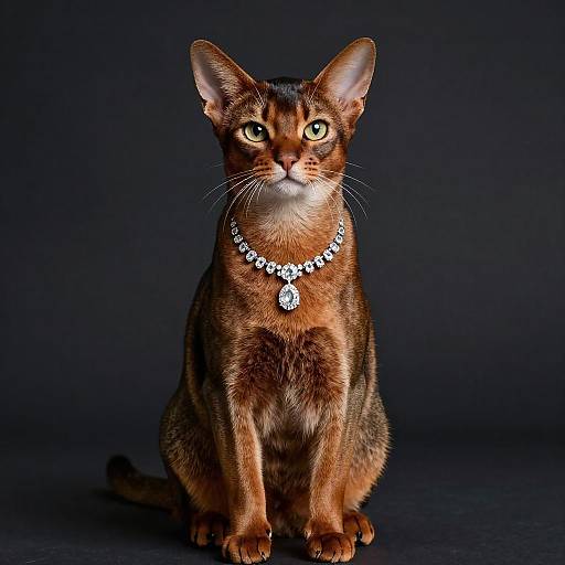 Opulent Portrait of a Glamorous Abyssinian Cat