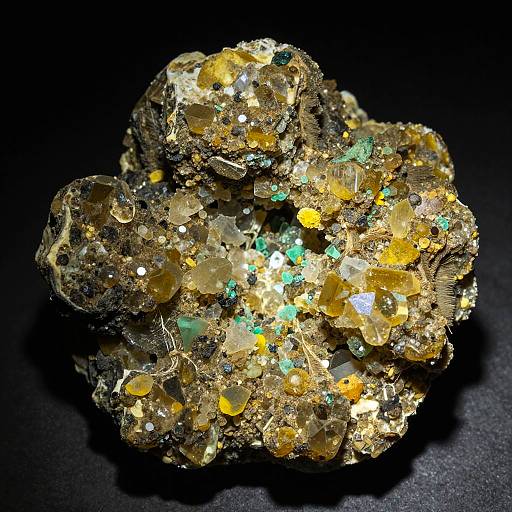 Photorealistic Blende Mineral Cluster