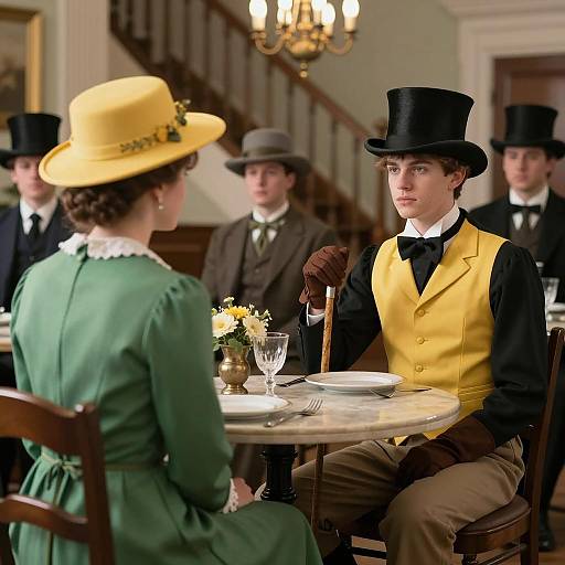 Elegant Formal Gathering in Vintage Setting