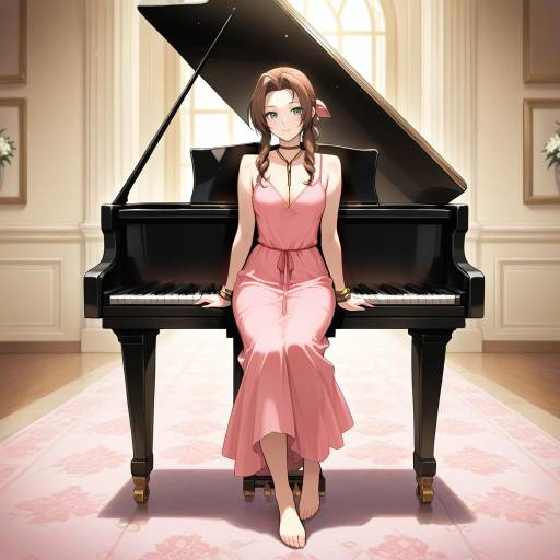 Elegant Indoor Portrait of Aerith Gainsborough