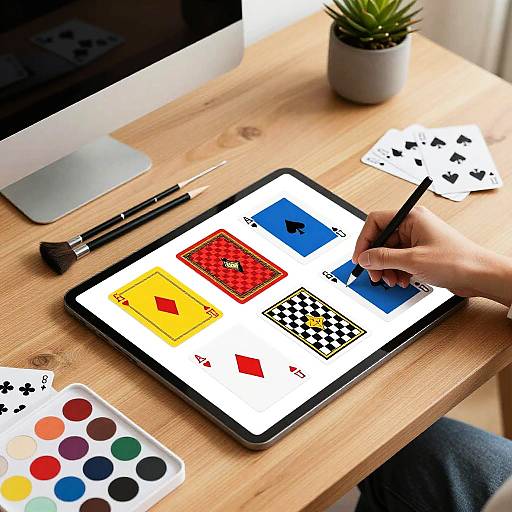 Digital Playing Card Maker Workspace