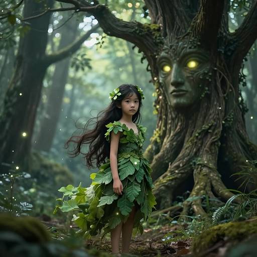Mystical Forest Spirit Girl