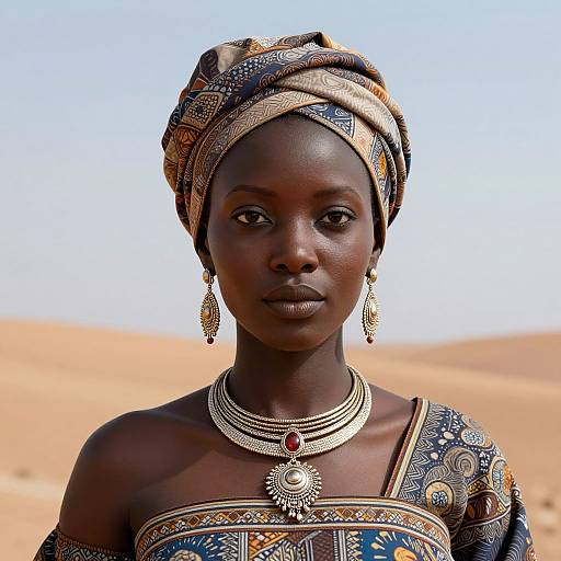 3D Portrait of Senegalese Woman