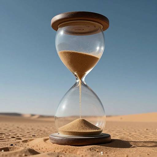 Surreal Hourglass Defying Gravity
