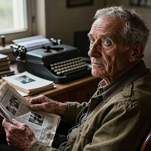 Portrait of Veteran War Correspondent