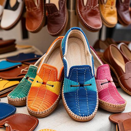 Colorful Huarache Sandals at Craft Market