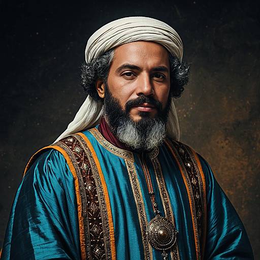 Middle Eastern Man in Futuristic Attire