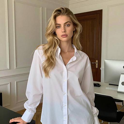 Portrait of Woman in Elegant Room