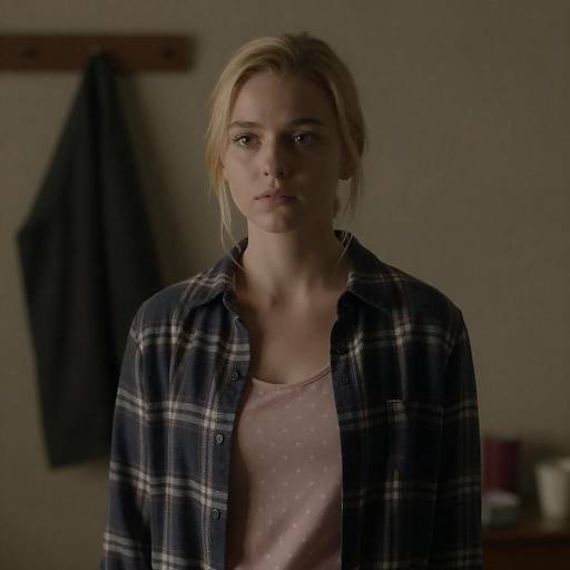 Serious Blonde Woman in Warm Light