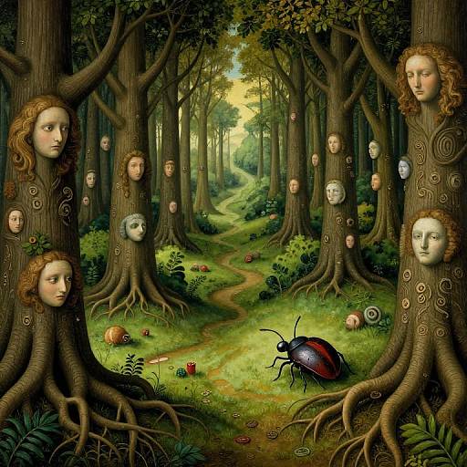 Surreal Forest from Bug's View