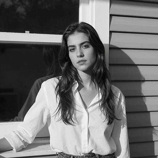 Monochrome Portrait of a Young Woman