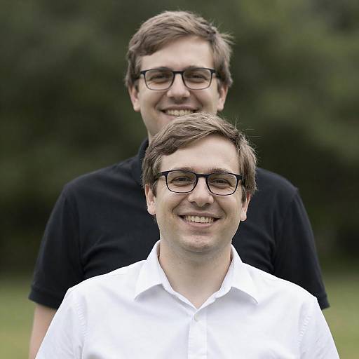 Smiling Men in Nature Portrait