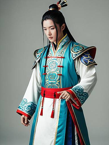 Man in Traditional Wei Shen Costume