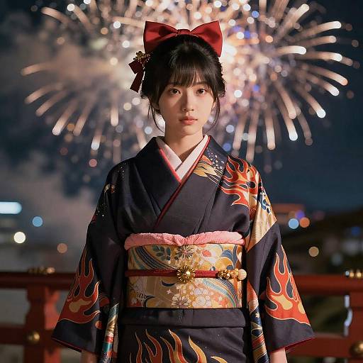 Cinematic Bust of Hana at Fireworks