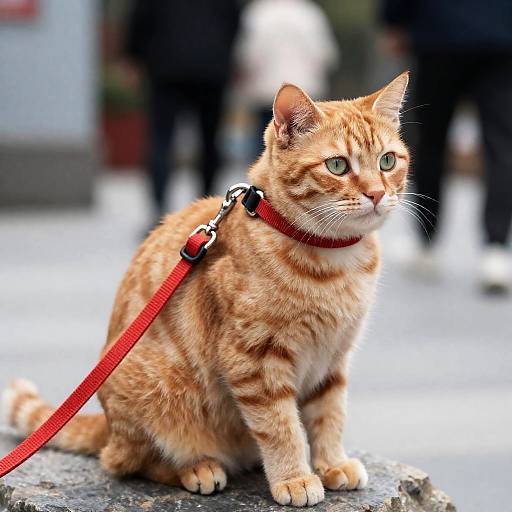 Charming Tabby Cat in Urban Setting