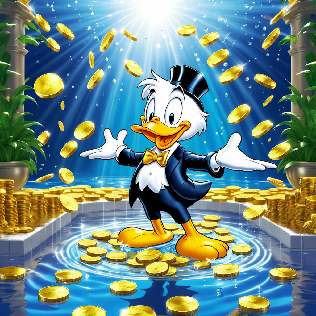 Joyful Scrooge McDuck's Golden Dive