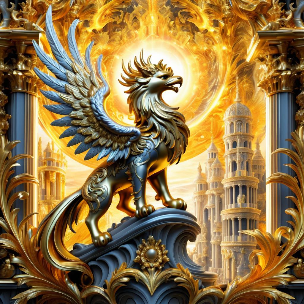 Epic Griffin in Ruins of Time