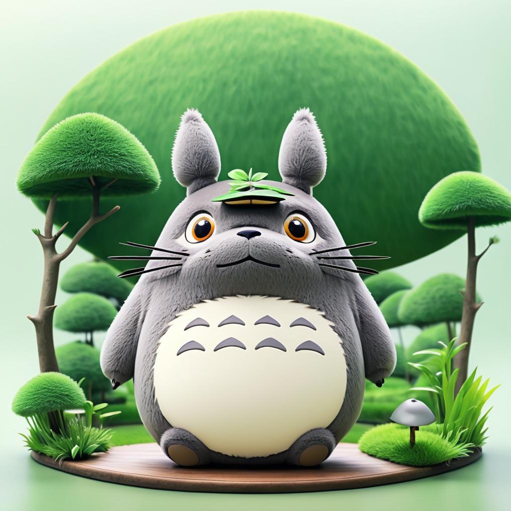 Charming Hand-Drawn Totoro in Ultra HD