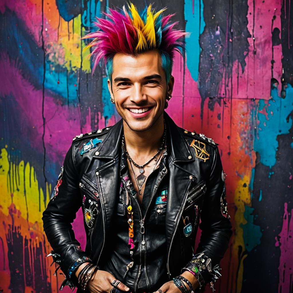 Vibrant Punk Rocker Portrait Session