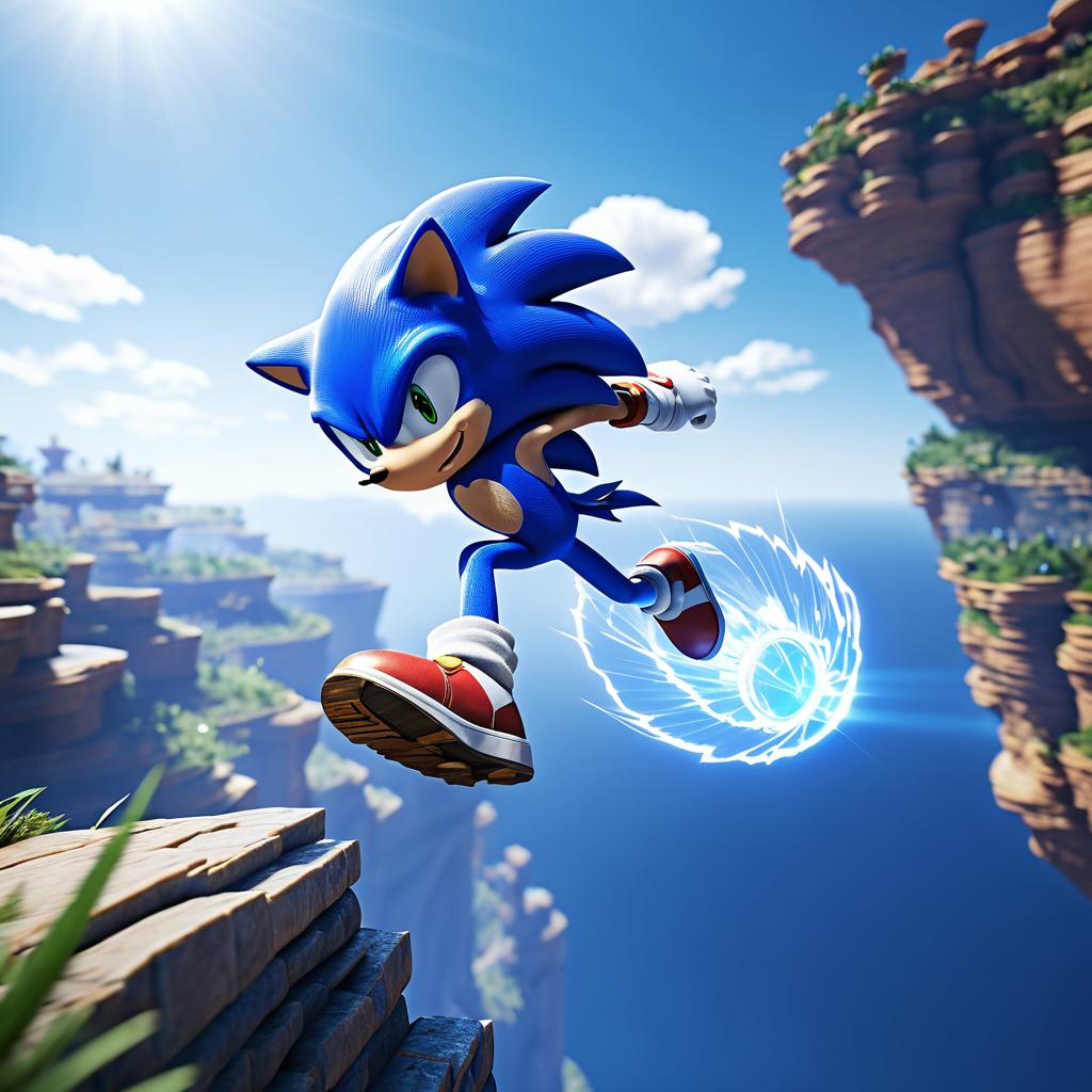 Epic Sonic the Hedgehog Cliff Jump