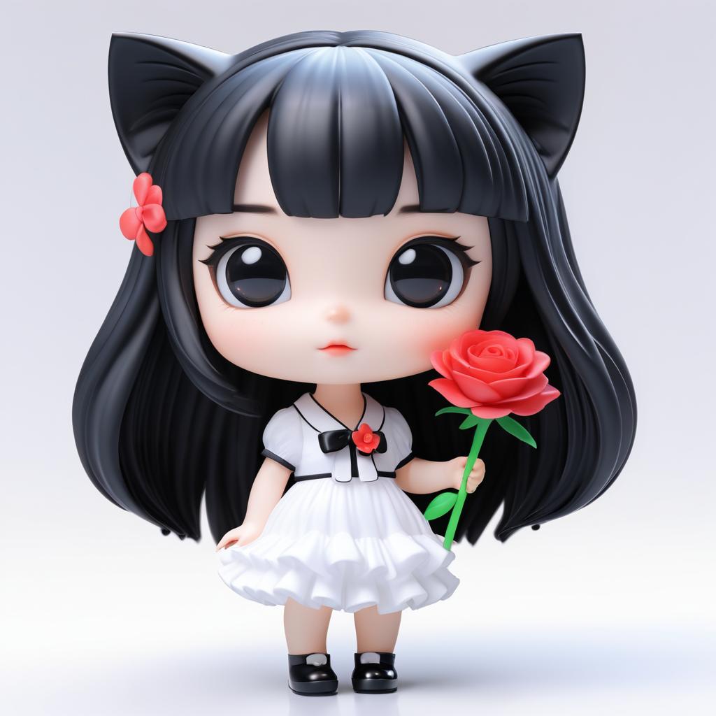 Adorable Cat Figure in Pop Mart Style