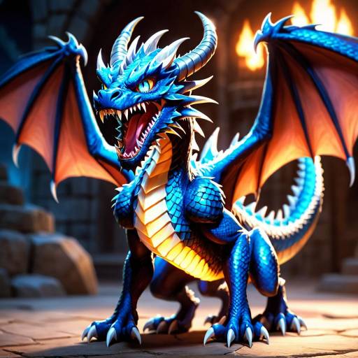 Majestic Dragon with Glowing Features